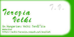 terezia velki business card